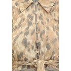 Ganni Beige Recycled Polyester Blouse