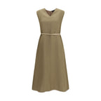 Fabiana Filippi Bicolor Viscose Long Dress