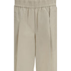 Brunello Cucinelli Beige Cotton Casual Pants