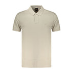 Hugo Boss Beige Cotton Men Polo Shirt