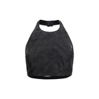 Max Mara Black Silk Pattern Shirt