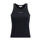 Maison Kitsuné Black Cotton Tank Tops