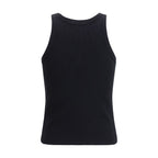 Maison Kitsuné Black Cotton Tank Tops
