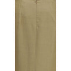 Max Mara Beige Linen Midi Skirt