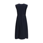 Fabiana Filippi Blue Viscose Long Dress