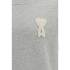 Ami Paris Gray Cotton Sweatshirt