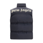 Palm Angels Black Polyamide Sleeveless Jacket