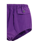 Prada Purple Cotton Bermuda Shorts