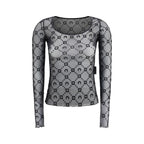 Marine Serre Black Polyamide Pattern Shirt