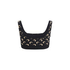 Marine Serre Black Polyamide Sport Bra