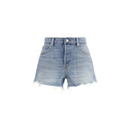 Alexander Wang Blue Cotton Bermuda Shorts