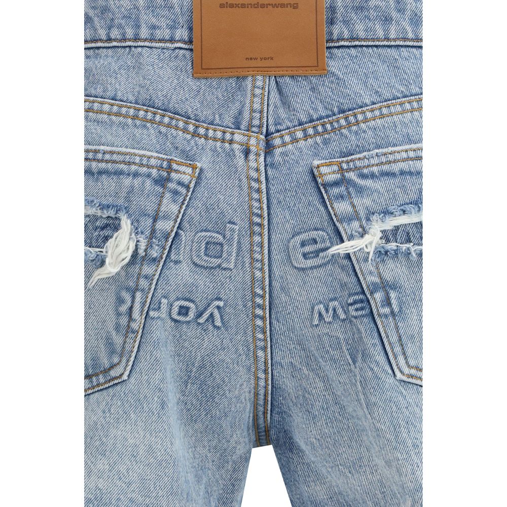 Alexander Wang Blue Cotton Bermuda Shorts