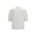 Valentino White Cotton Blouse