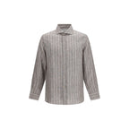 Brunello Cucinelli Beige Linen Dress Shirt