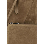 Brunello Cucinelli Beige Calf Leather Bos Taurus Shoulder Bag
