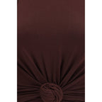 Magda Butrym Brown Cotton Sleeveles T-Shirt