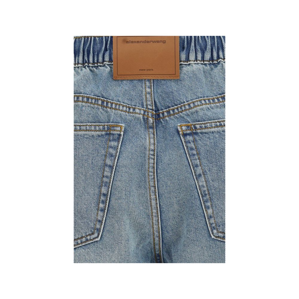 Alexander Wang Blue Cotton Bermuda Shorts