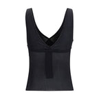 Saint Laurent Black Silk Sleeveles T-Shirt