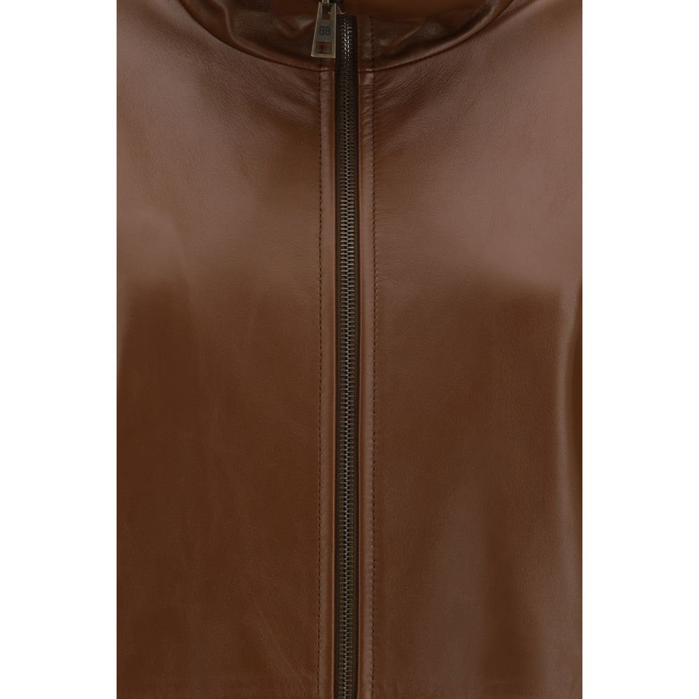 Balenciaga Brown Lamb Leather Clothing