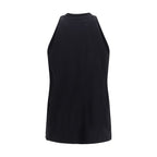 Darkpark Black Cotton Sleeveles T-Shirt