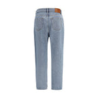 Chloé Blue Cotton Tapered Jeans