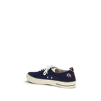 Barbour Blue Cotton Low Top Sneakers