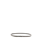 The Row Brown Calf Leather Bos Taurus Thin Belt