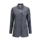 Lardini Gray Linen Coat