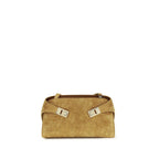 Ferragamo Beige Calf Leather Bos Taurus Clutch Bag