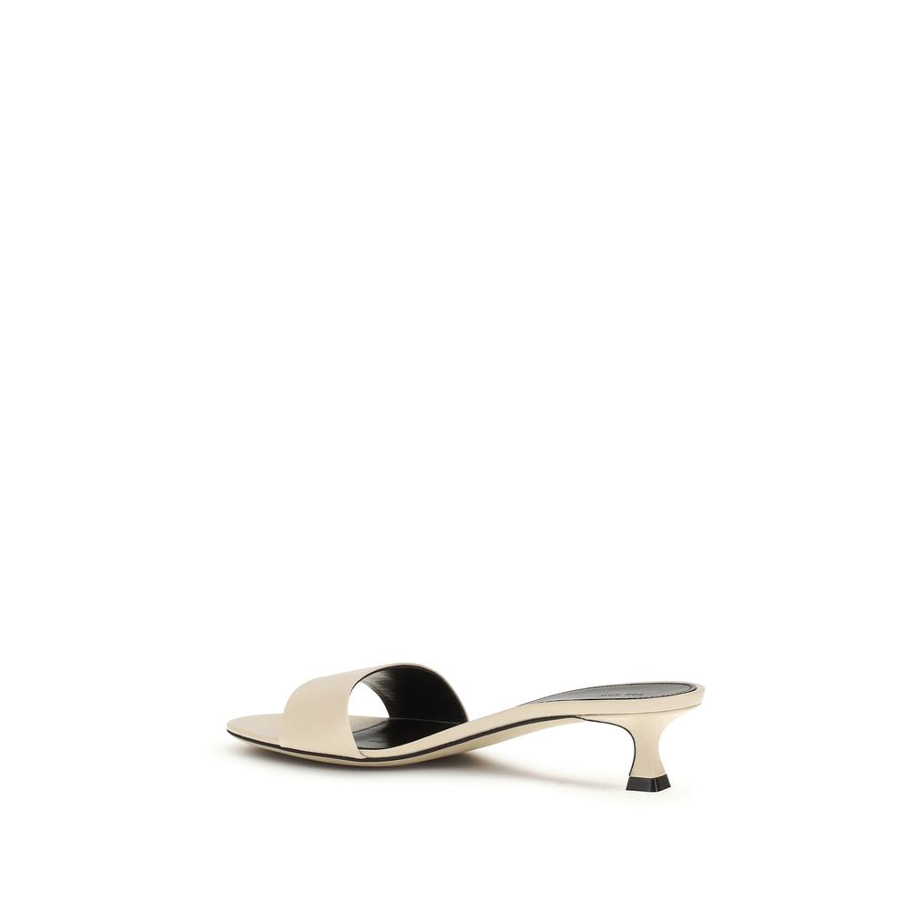 The Row Beige Lamb Ovis Aries Aries Stiletto Heel Sandals
