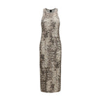 PINKO Beige Cotton Casual Dress