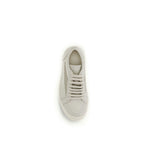 Rick Owens Beige Calf Leather Bos Taurus Low Top Sneakers