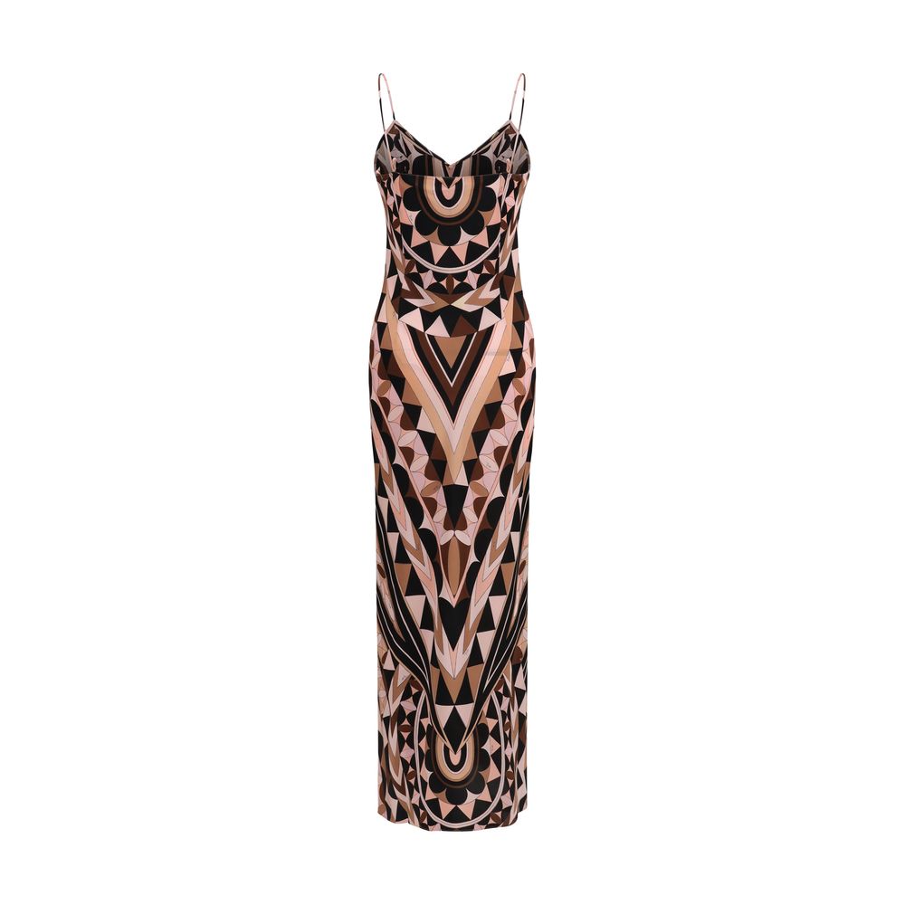 Emilio Pucci Multicolor Silk Long Dress