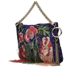 Jimmy Choo Purple Satin Shoulder Bag