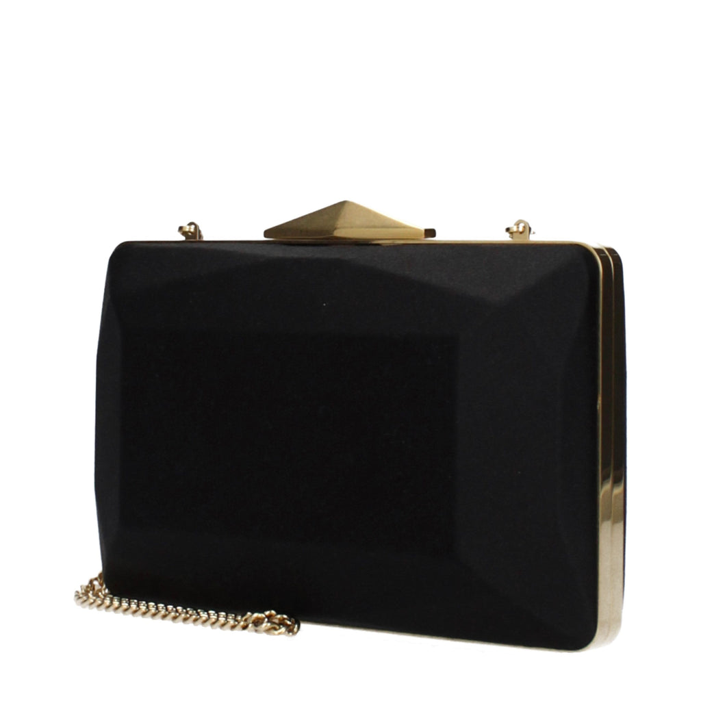Jimmy Choo Black Satin Clutch Bag