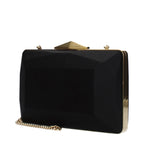 Jimmy Choo Black Satin Clutch Bag