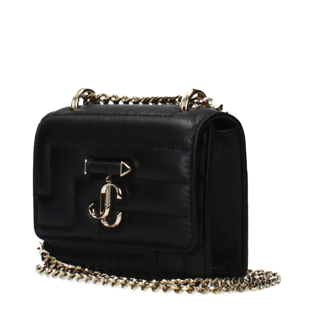 Jimmy Choo Black Leather Shoulder Bag