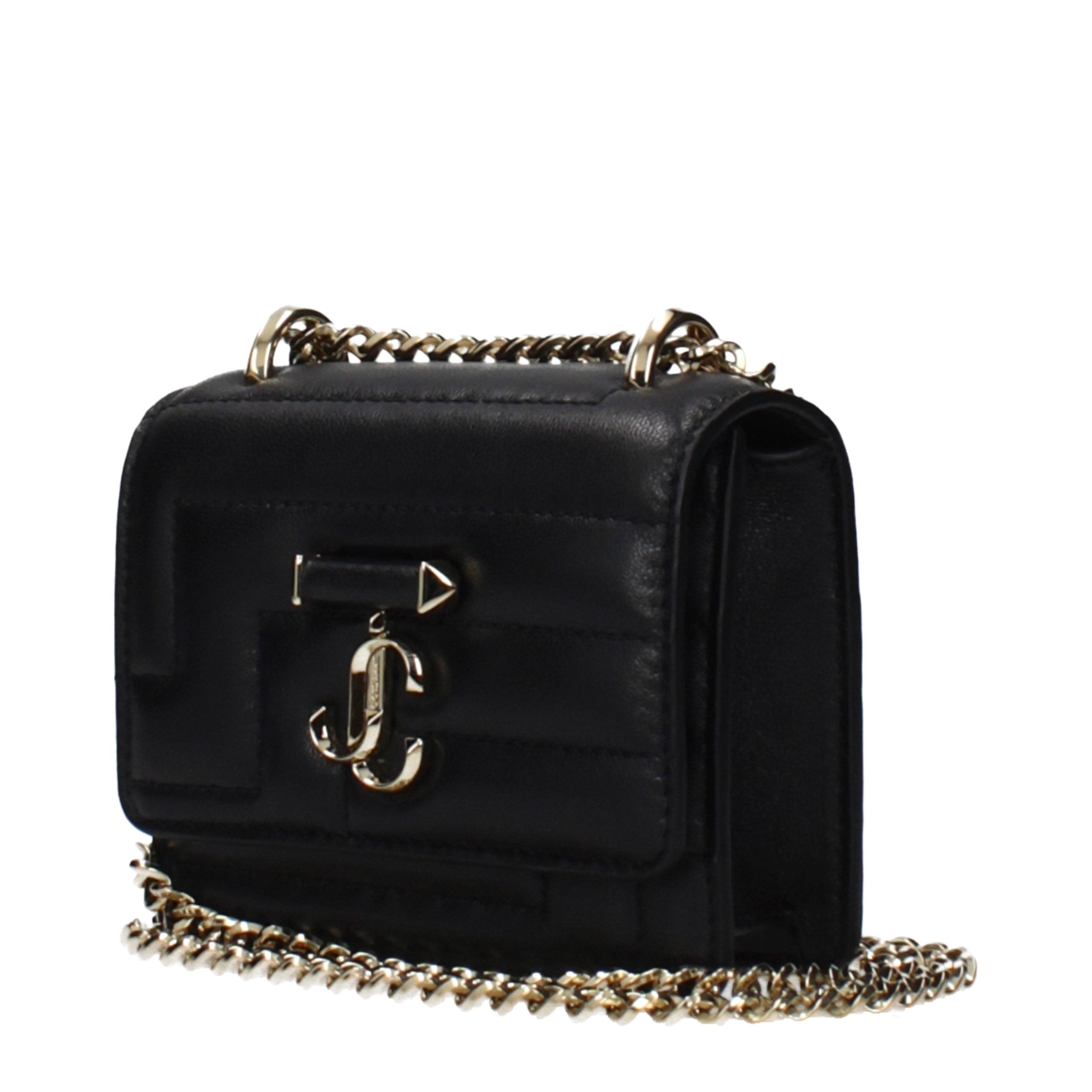 Jimmy Choo Black Leather Shoulder Bag