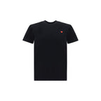 Comme Des Garçons Play Black Cotton T-Shirt