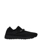Jimmy Choo Black Fabric Slip-On Loafers