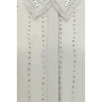 PINKO Gray Viscose Pattern Shirt