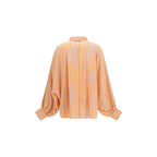 SOSUE Orange Cotton Pattern Shirt