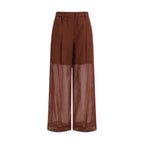 Brunello Cucinelli Brown Cotton Casual Pants