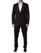 Dolce & Gabbana Black Wool 2 Buttons Formal 2 Piece Suit