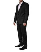 Dolce & Gabbana Black Wool 2 Buttons Formal 2 Piece Suit