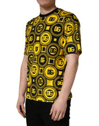 Invicta Yellow Black Logo Geometric Pattern T-shirt