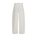 Jacquemus White Cotton High-Waisted Jean