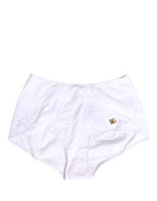 Dolce & Gabbana White Halter Top High Waist Bikini Bottom Swimwear