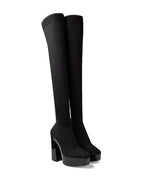 Jimmy Choo Black Fabric Over The Knee
