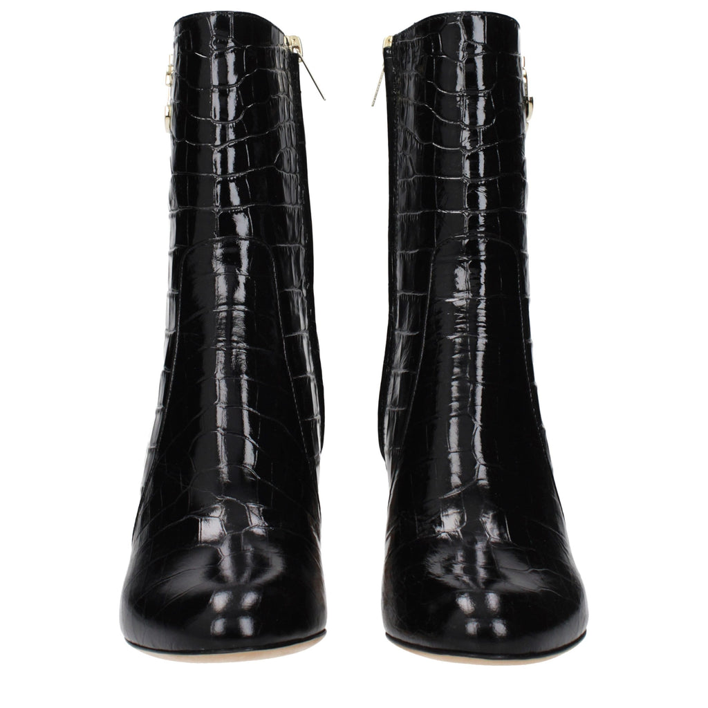 Jimmy Choo Black Leather Ankle Boots
